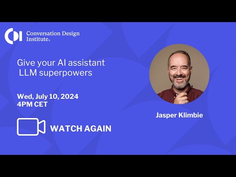 Give your AI assistant LLM superpowers with Jasper Klimbie
