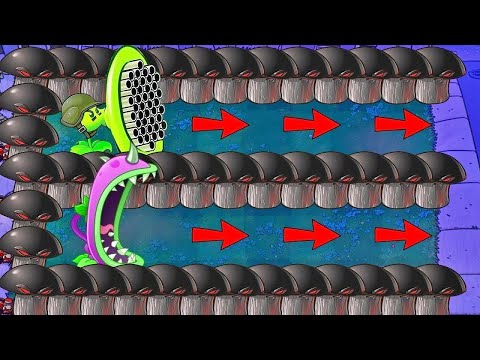 99 Gatling Pea X Chomper vs Doom shroom vs Gargantuar vs Giga Gargantuar - Plants vs Zombies Hack