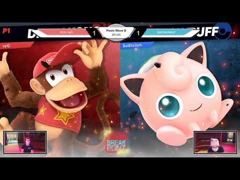 Breakpoint Ultimate FIVE Pools - VCA | vyQ (Diddy Kong) vs. SeiEhrlichBro? (Jigglypuff)