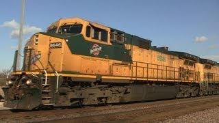 preview picture of video 'C&NW 8646 and C&NW 8701 Running Lite by Geneva, Illinois on 12-11-2012'