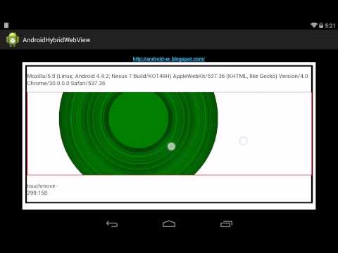 Detect touch and draw circle on Android WebView with Javascript