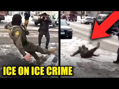 Reckless Ice Agent Slips, FALLS, + Gets HUMILIATED In Epic Fashion