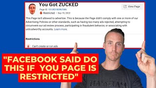 Facebook Said Do THIS If Your Page Is Disabled