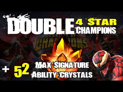 52 Max Signature Ability Crystals + DOUBLE 4 Stars Marvel Contest of Champions