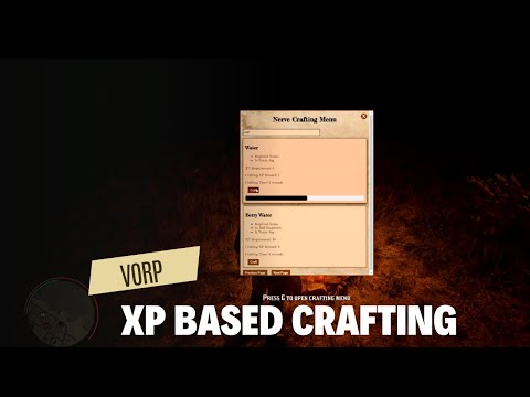 Redm Script Vorpcore Xp Based Crafting System