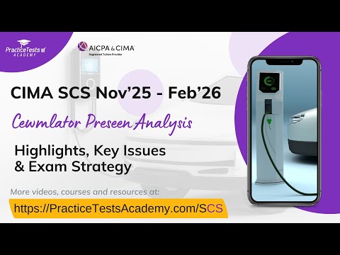 CIMA SCS November 2025–Feb 2026 Pre-seen Analysis | EV Industry Breakdown & Exam Strategy