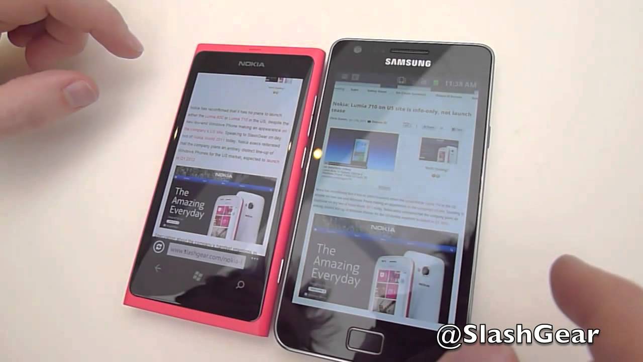 Browser Speed Test: Nokia Lumia 800 Vs iPhone 4S Vs Samsung Galaxy S II