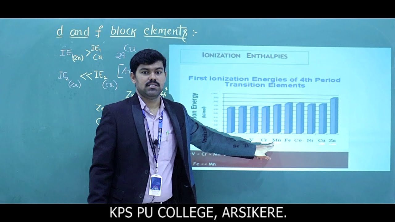 UNIT:8.3 / d and f block elements (Ionisation enthalpy , density and oxidation number) BY MB SIR