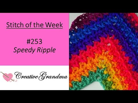 Stitch of the Week # 253 Speedy Ripple Stitch  Crochet Tutorial