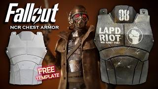 How to Make Fallout NCR Cosplay Chest Armor - Free Foam Template - Paint Foam to Look Like Metal