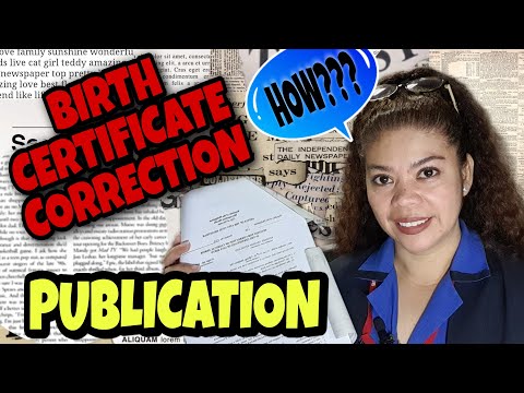 PUBLICATION OF PETITION FOR CHANGE and CORRECTION IN THE BIRTH CERTIFICATE - PCFN | F CHANNEL