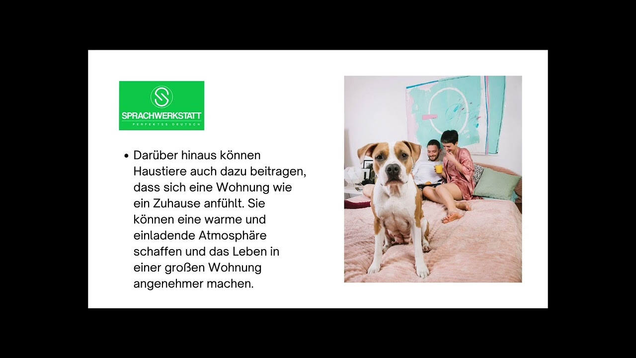 Prüfungsvorbereitung GOETHE Deutsch B2:  Haustiere  Ja oder Nein?