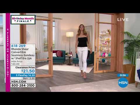 Rhonda Shear Convertible Seamless Bandeau with Shelf Bra...