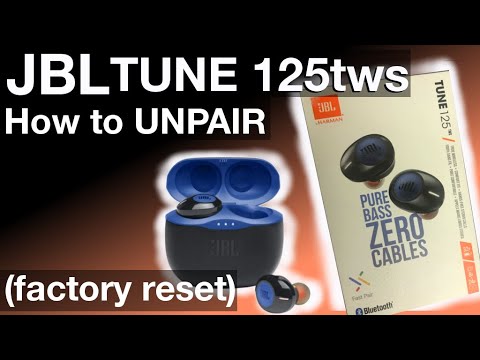 How to UNPAIR JBL TUNE125tws earbuds (FACTORY RESET)