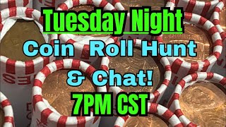 🔴 3/3/26 Tuesday Night Coin Roll Hunt & Chat! Wheatie Ender in a $25 Box!