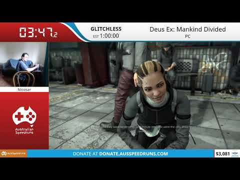 Deus Ex: Mankind Divided - Glitchless Speedrun by Nicosar - FAST 2020