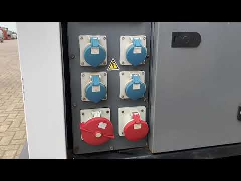 SDMO R110 C3 John Deere Leroy Somer 110 kVA Supersilent Rental Stage 3A generatorset stocknr 4277