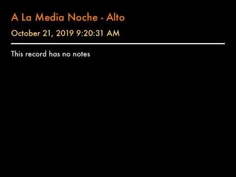 A La Media Noche - Alto