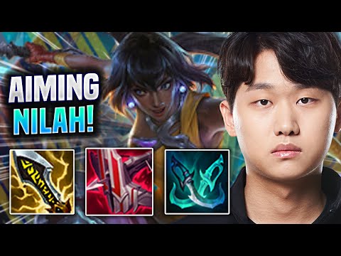 AIMING CARRYING WITH NILAH! - KT Aiming Plays Nilah ADC vs Zeri! | Season 2022