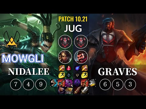 VIT Mowgli Nidalee vs Graves Jungle - KR Patch 10.21