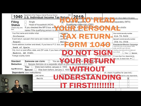 How to Read a Tax Return  Federal Personal 1040 Edition