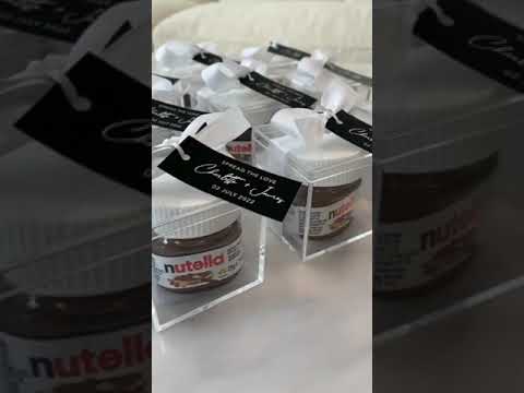 gift box chocolate Nutella for gift table and door gift for Christmas Eve soon