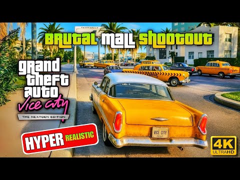 GTA Vice City Ultra Graphics – Mall Shootout Mission | 4K 60FPS | No Commentary