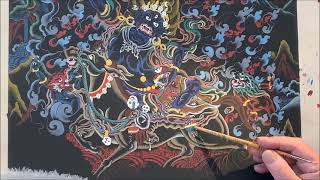 Naktang – Gold on Black Background of Palden Lhamo – 1