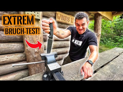 MESSER vs. SCHRAUBSTOCK - Extrem BRUCH-TEST mit dem Survival Mattin Messer!