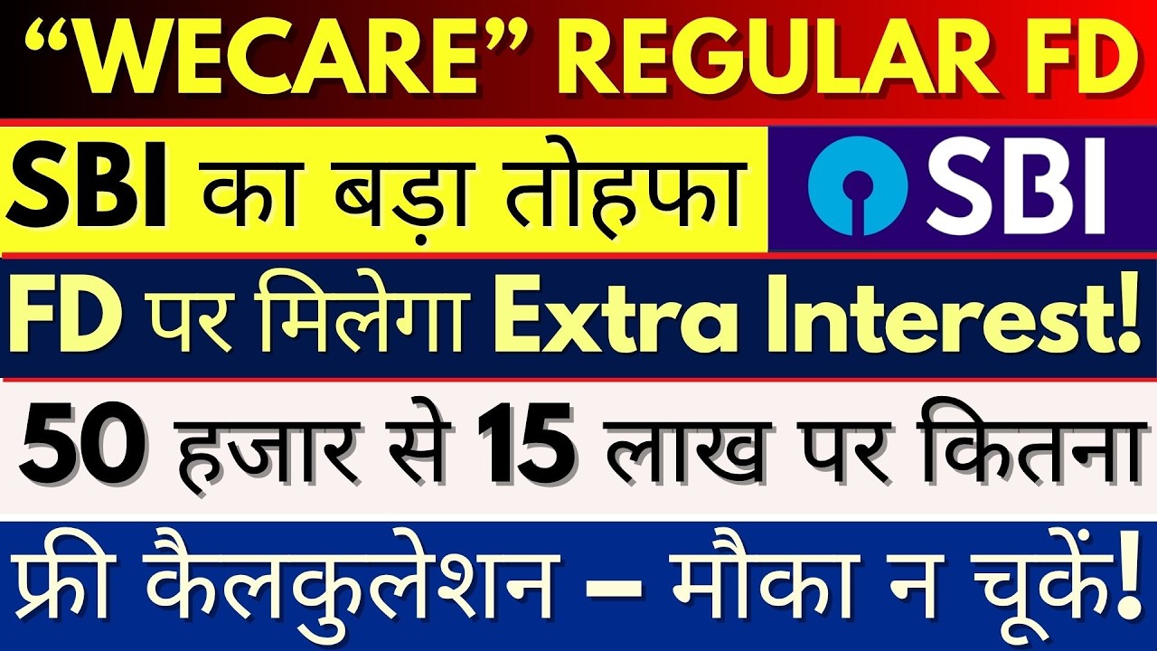 SBI Bank Interest Rates On Fixed Deposit 2026 || SBI FD || SBI Regular WECARE FD Plan Calculation.