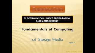 preview picture of video 'EDPM 1 6 Storage Media  CXC CSEC'