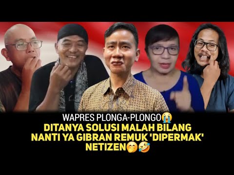 PLONGA-PLONGO VP❗️ASKED FOR SOLUTIONS, EVEN IF IT'S LATE, GIBRAN IS 'SHOCKING' BY NETIZEN🤪🤣