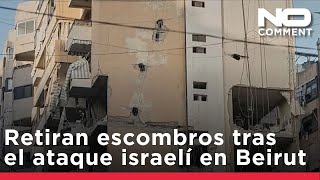 Las autoridades retiran escombros tras el primer ataque israelí en Beirut en meses
