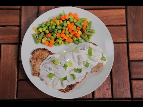 ستيك بالفطر والكريمة بالفيديو