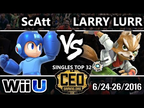CEO 2016 - Larry Lurr (Fox) Vs. Scatt (Mega Man) - Winners Round 2 - Smash Wii U