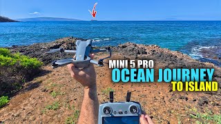 DJI Mini 5 Pro Drone Ocean Flight to Uninhabited Island (Relaxation Video)
