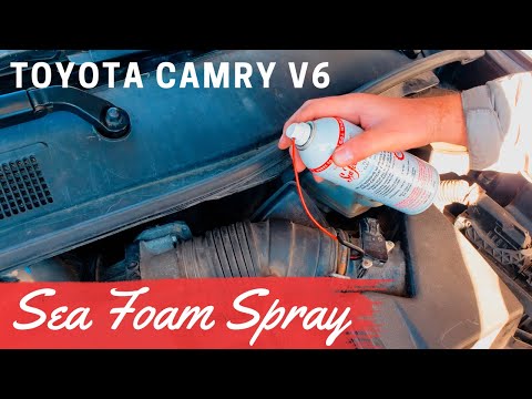 Using Sea Foam Spray on Toyota Camry 3.5L V6 2GR-FE to clean out carbon deposits
