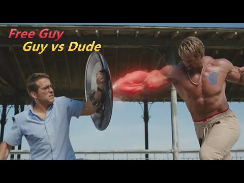 GUY Vs  DUDE | Fight Scene | Free Guy | 4K | 3D Clips