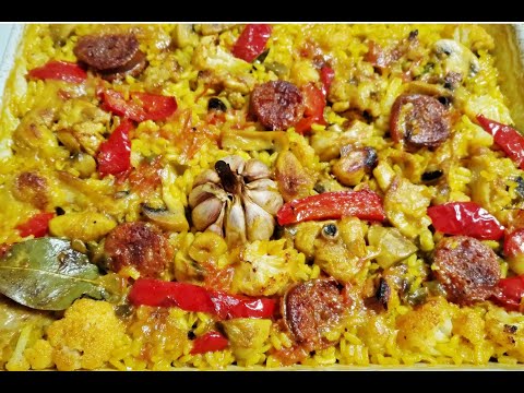 ARROZ AL HORNO CON SOBRASADA Y POLLO