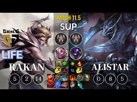GEN Life Rakan vs Alistar Sup - KR Patch 11.5
