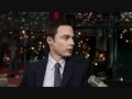 Jim Parsons on Letterman Sheldon Cooper 