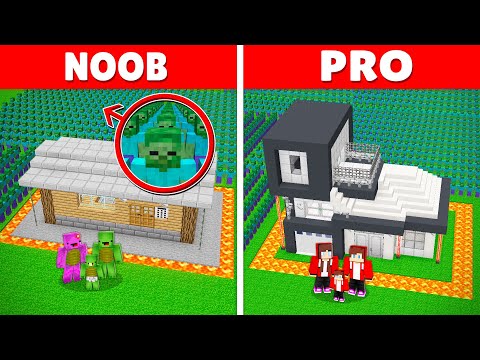 EPIC Minecraft Security House vs Zombies - Maizen JJ and Mikey