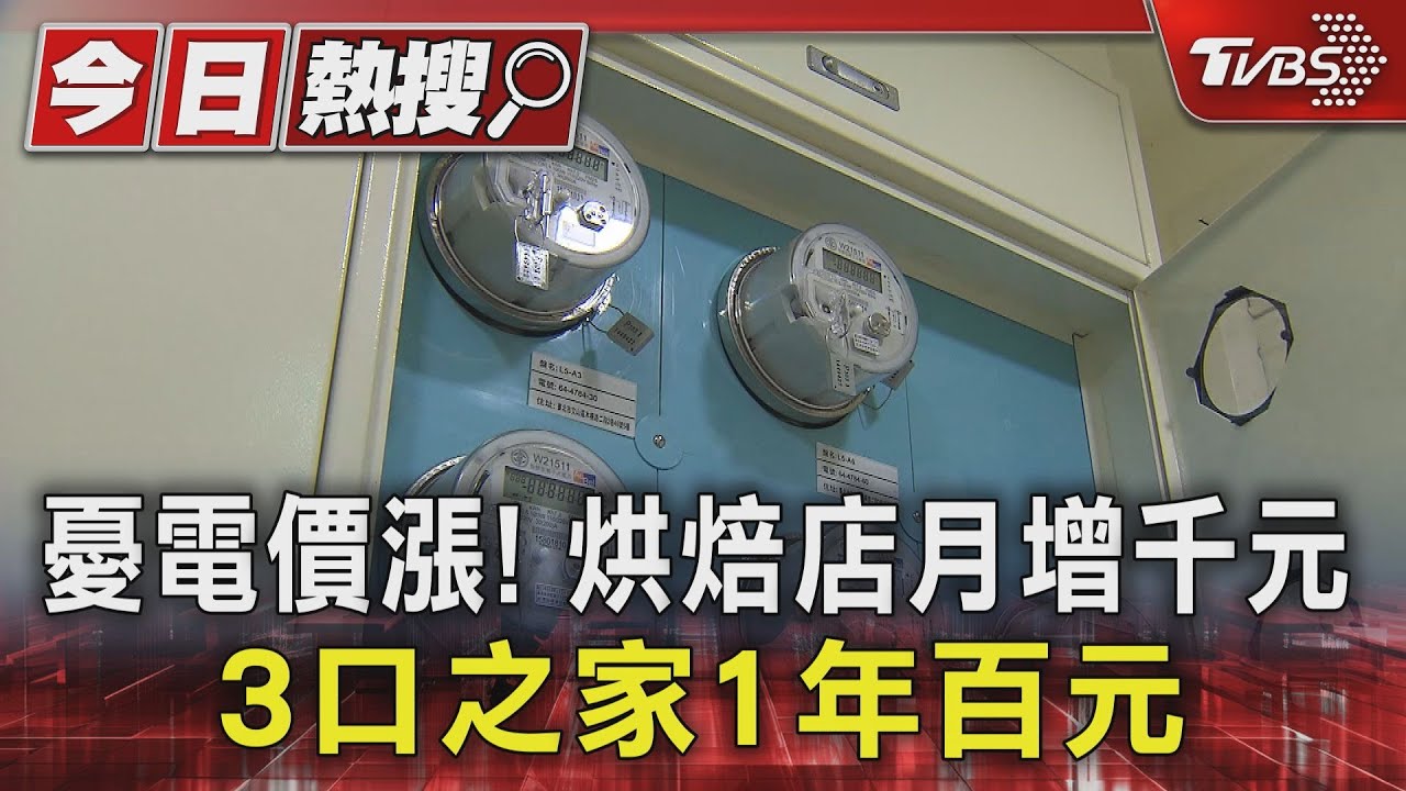 憂電價漲!烘焙店月增千元、3口之家1年百元