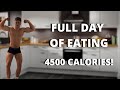 FULL DAY OF EATING *4500 CALORIES* 21 Y/O BODYBUILDER