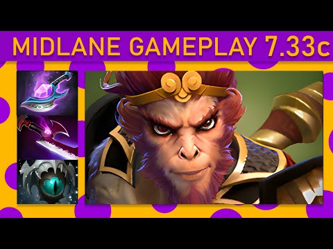 ⭐20+ Kills! New patch Monkey King Mid Gameplay - Dota 2 Top MMR