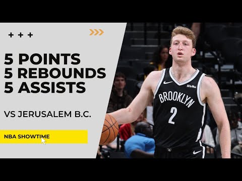 Danny Wolf 5 Points, 5 Assists, 5 Rebs vs Jerusalem B.C. I 2025 NBA Preseason