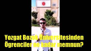 Yozgat bozok üniversitesinden ögrenciler ne kadar memnun