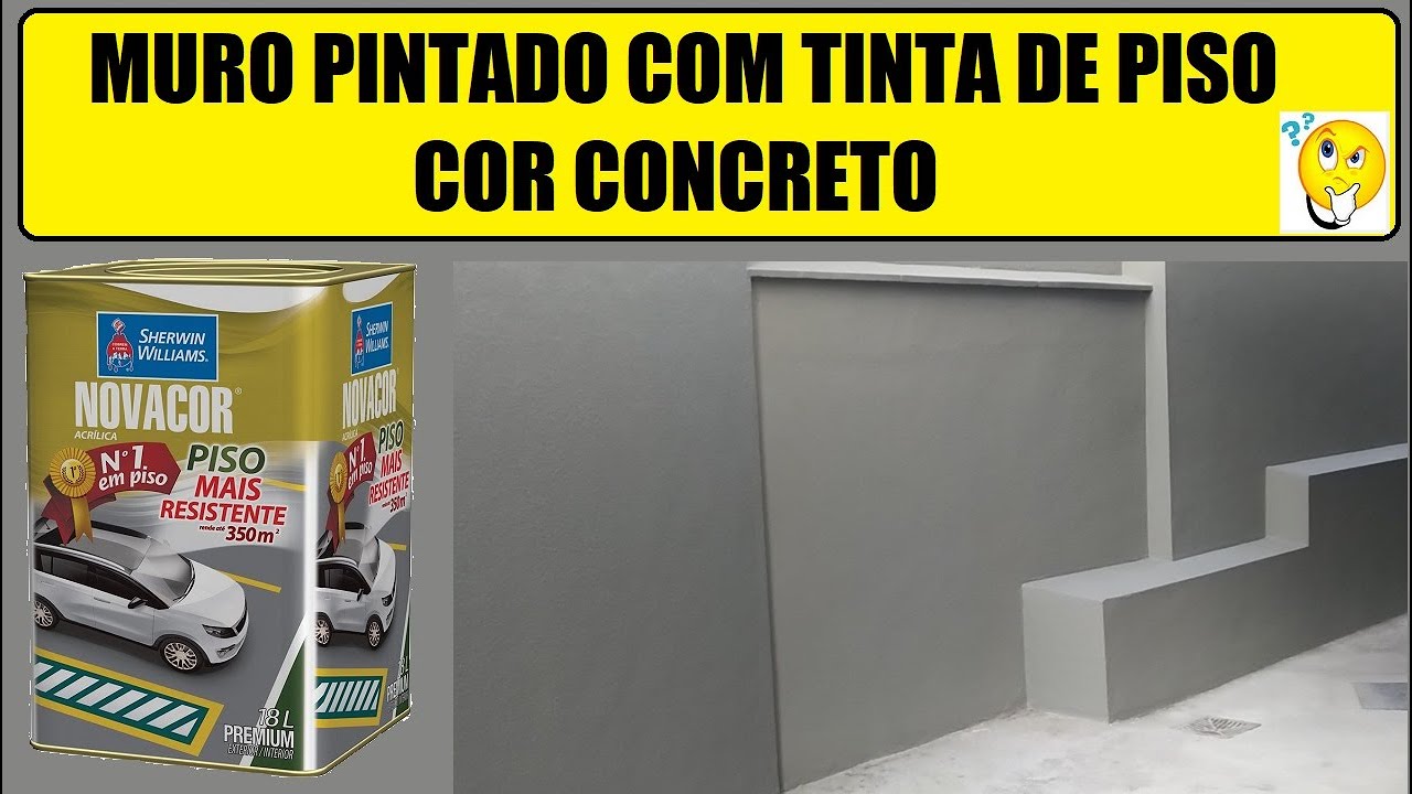 MURO PINTADO COM TINTA DE PISO NOVACOR, COR CONCRETO - SHERWIN WILLIAMS