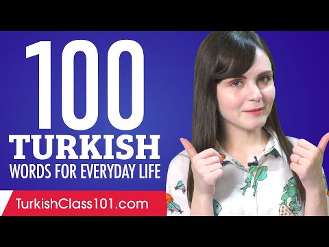 100 Turkish Words for Everyday Life - Basic Vocabulary #5