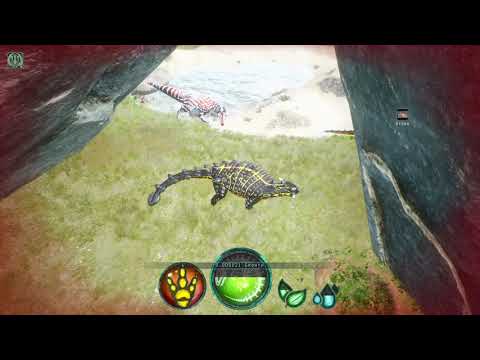 saichania pair fend off a rex and an acro - beasts of bermuda